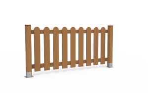 Valla de madera tintada